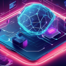 Create a futuristic digital landscape that showcases Web 3.0 and blockchain technology. The scene should include blockchain nodes interconnected by glowing lines, decentralized applications (dApps) at work, and digital avatars interacting within a vibrant, immersive virtual reality environment. Elements of cybersecurity, digital wallets, and smart contracts should be subtly integrated into the background to highlight innovation and security.