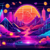 Create a detailed illustration of a futuristic digital landscape showcasing various cryptocurrencies represented as glowing coins or symbols. Highlight the top picks for 2023, such as Bitcoin, Ethereum, and others, with holographic charts and graphs in the background. The setting should be sleek and modern, emphasizing cutting-edge technology and innovation.